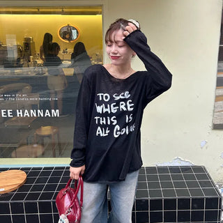 See-through logo T-shirt