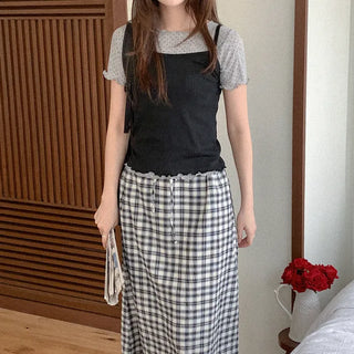 Eyelet punched sleeveless top