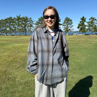Two-tone checkered shirt