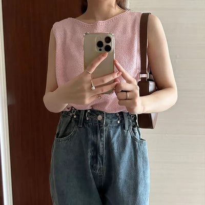 Bouclé Sleeveless Knit
