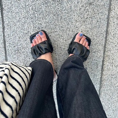 Gathered Sandals