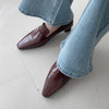 (4cm) Leather Loafers Low Heel Pumps Shoes