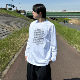 (Unisex) Lettering Long T-Shirt