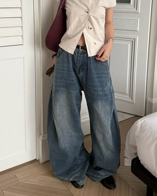 Washed Curved Denim