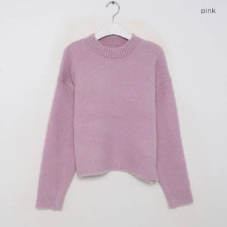 Brushed texture round knit