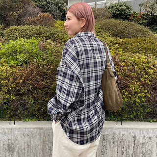 Oversized check shirt