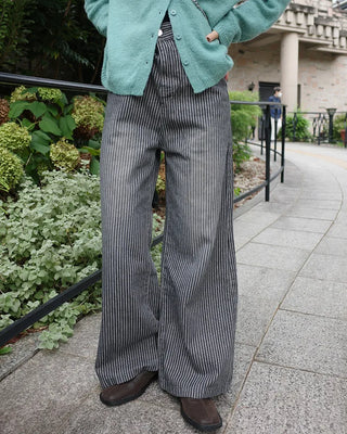 Herringbone striped pants