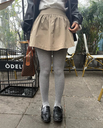 Gathered mini skirt