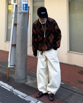 Cotton Curved Pants