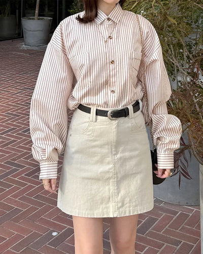 Oversized striped shirt