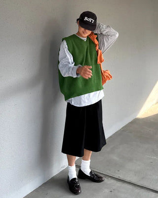 Rib-knit vest
