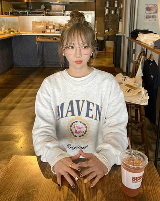 MAVEN Printed Oversized Sweatshirt