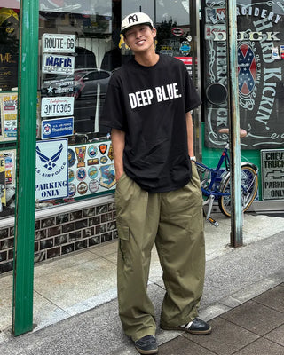 String Tuck Cargo Pants