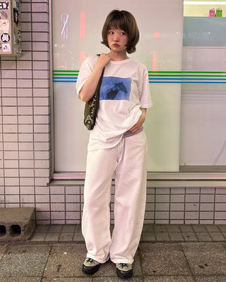 Cotton wide-leg pants