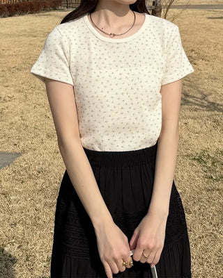 Flower pattern T-shirt