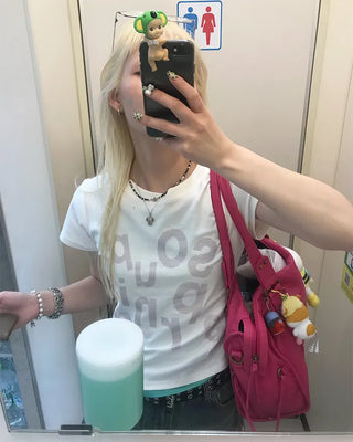 Soup Lettering Short-Sleeved T-Shirt