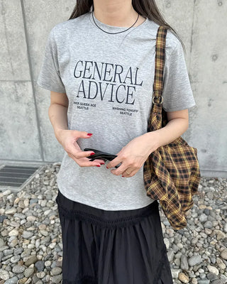 ADVICE Lettering Short-Sleeve T-Shirt