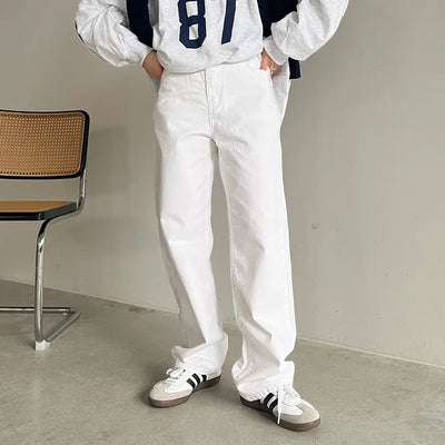 Washed cotton pants