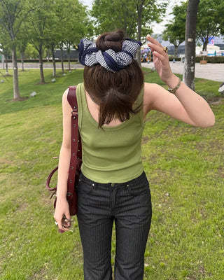 Checkered scrunchie