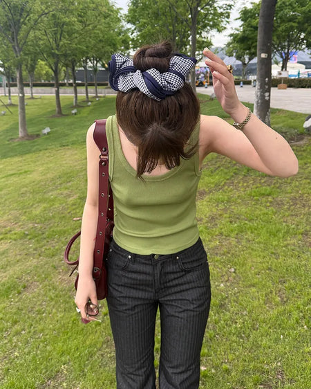 Checkered scrunchie