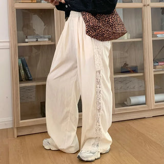 Lace nylon pants