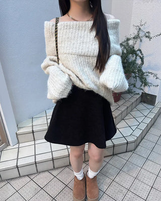 Flared mini skirt