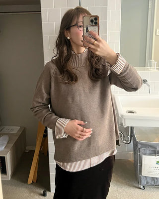 Raglan Line Point Knit