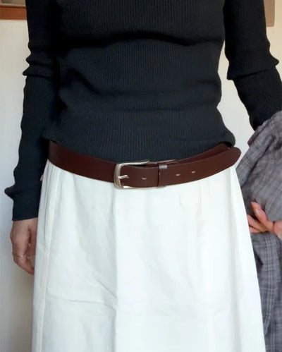 Modern leather belt
