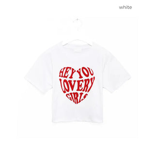 Lovely Heart Cropped Short-Sleeve T-Shirt