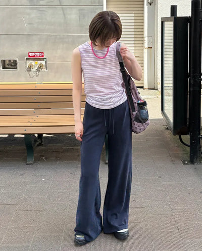 String waist sweatpants