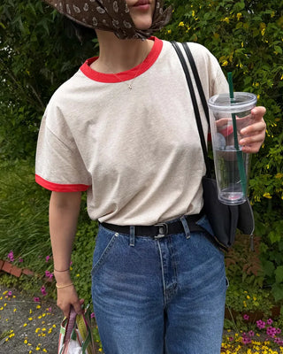 Unisex color-blocked T-shirt