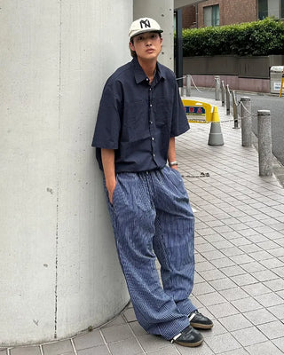 Pinstripe String Slacks