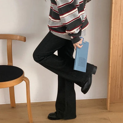 (2 colors) Bootcut denim pants