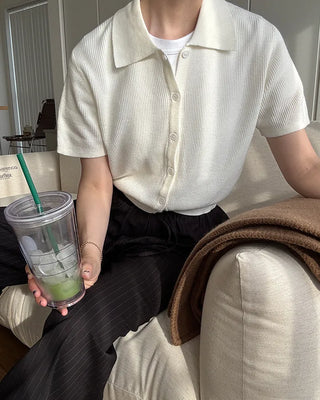 Summer cotton color cardigan