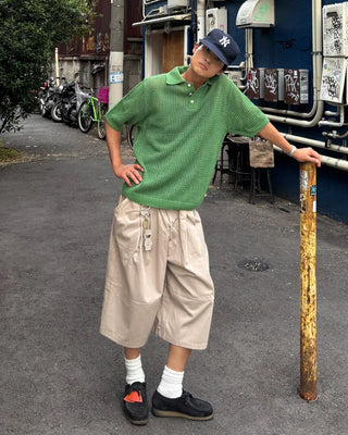 Oversized Banded Bermuda Pants