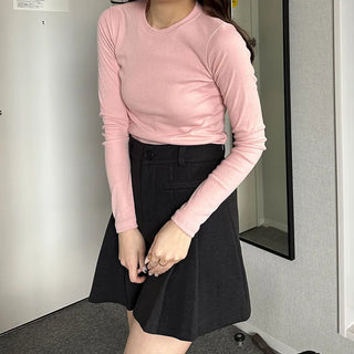 Colorful basic long-sleeved T-shirt