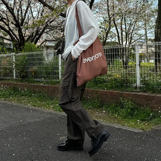 (Unisex) Big Pocket Nylon Easy Pants