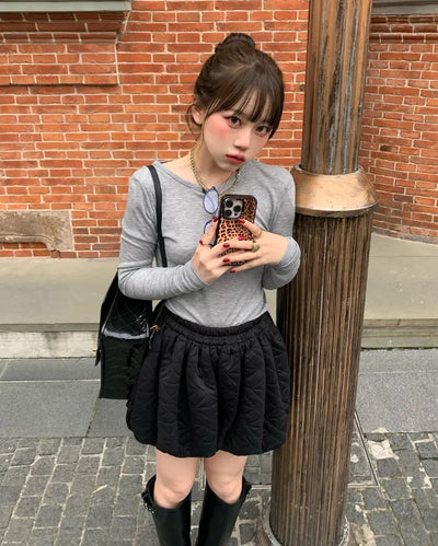 Slim-fit long-sleeved T-shirt