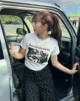 RADIO Lettering Cropped T-Shirt