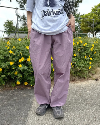 (Unisex) Nylon Check String Pants