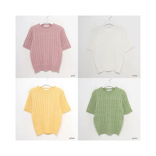 butter twist half sleeve knit