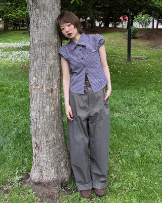 Pocket wide chino pants