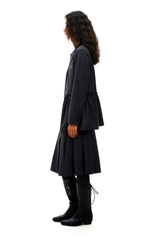 [Moromoro2] Collegiate Tailored Blazer and Pleated  Skirt Set
