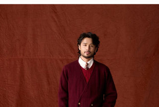[CULTUM] Wool Blend V-Neck Knit Cardigan