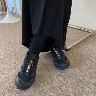 Ribbed long socks
