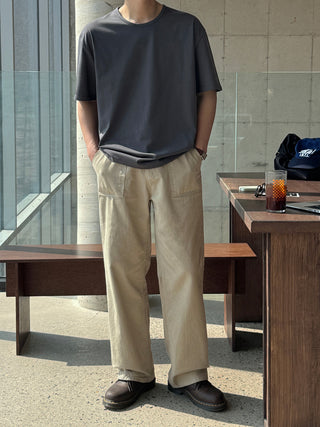 Must-have Washed U-Neck  T-shirt
