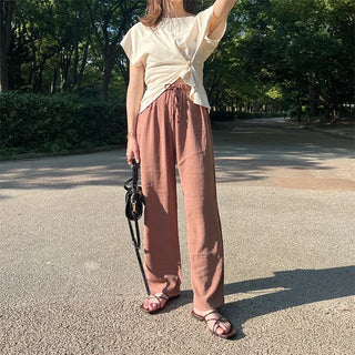 Banding linen pants