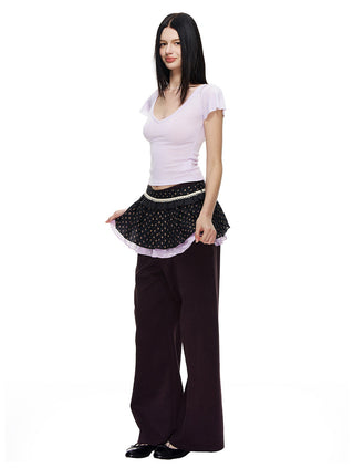 [NECY] Ditsy Dollhouse Lace Micro Skirt