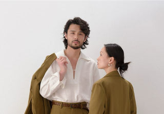 [CULTUM] Washable Bamboo Fiber Double-Breasted Suit Set
