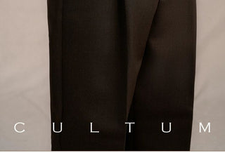 [CULTUM] Wool Blend Double Pleat Trousers